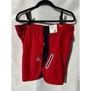 Reebok Men's Basketball Workout Shorts Stark Red Men's Size 2XL 7 Inch Inseam